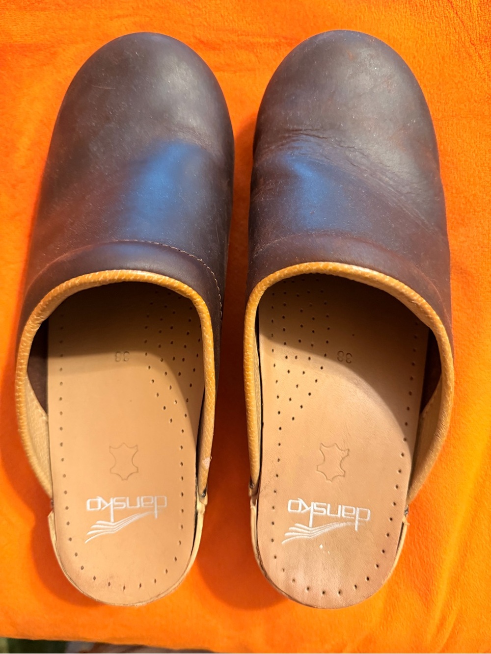 Dansko women’s Brown Leather Slip-On Clog